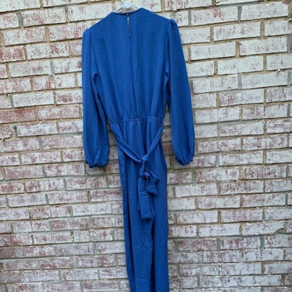 NWT - PRETTYGARDEN Women's Jumpsuit Dressy Romper Long Sleeve V Neck M - Picture 10 of 16